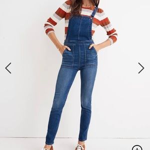 Madewell skinny overalls in Santiago wash